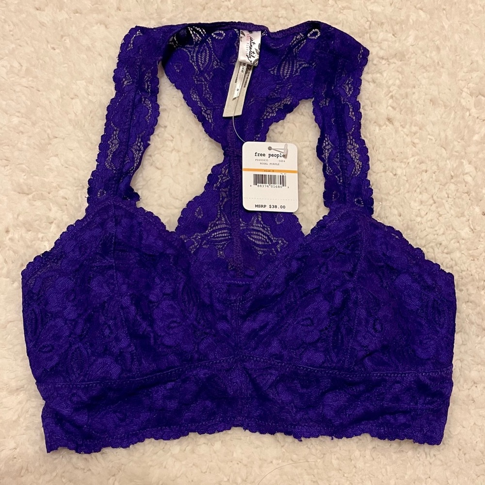 Free People lace cross back bra/bralette NWT